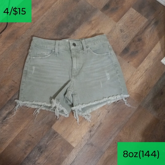 universal thread grey,destressed 5 pocket denim blue jeans shorts - Picture 1 of 4